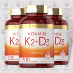 Carlyle Vitamin K2 + D3 Potent Complex – 200 mcg K2 + 250 mcg D3 – 300 Softgels in Bangladesh Image 02