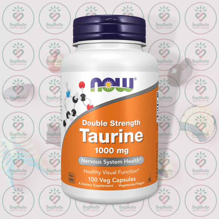 Now Double Strength Taurine – 1000 Mg – 100 Veg Capsules In Bangladesh Image 01