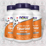 NOW Double Strength Taurine – 1000 mg – 100 Veg Capsules in Bangladesh Image 02