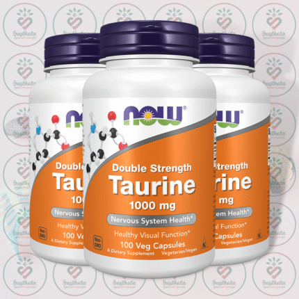NOW Double Strength Taurine – 1000 mg – 100 Veg Capsules in Bangladesh Image 02
