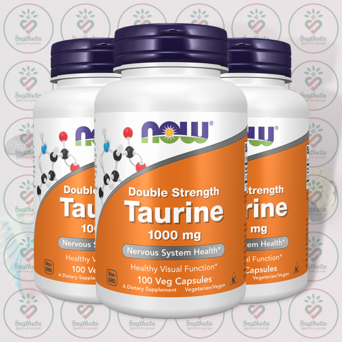 Now Double Strength Taurine – 1000 Mg – 100 Veg Capsules In Bangladesh Image 02