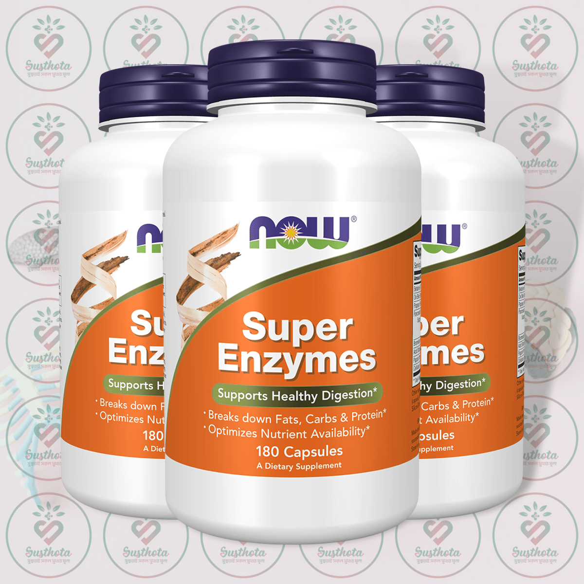 NOW Super Enzymes – 180 Capsules in Bangladesh Image 02