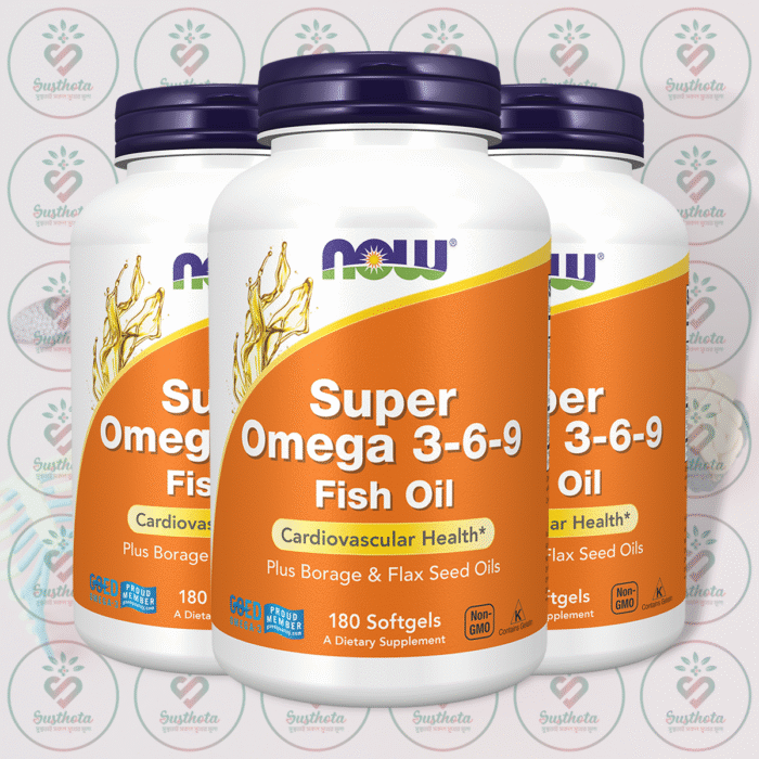 Now Super Omega 3-6-9 – 1200 Mg – 180 Softgels In Bangladesh Image 02
