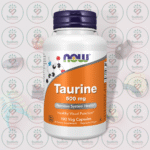 NOW Taurine – 500 mg – 100 Veg Capsules in Bangladesh Image 01