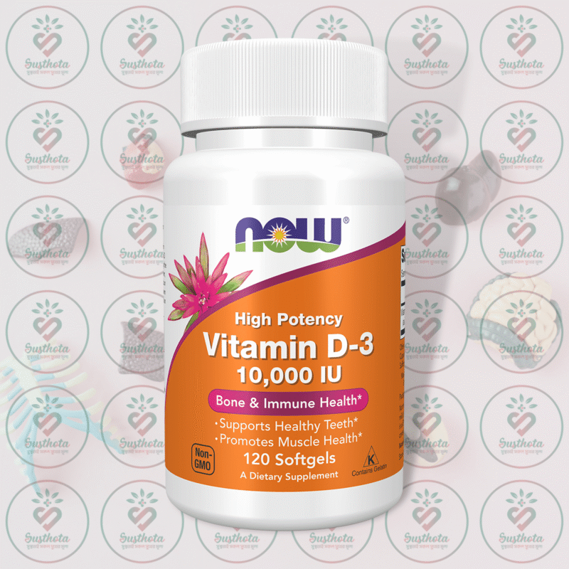 Now Vitamin D-3 - 10,000 Iu - 120 Softgels In Bangladesh Image 01