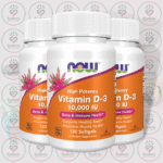 NOW Vitamin D-3 - 10,000 IU - 120 Softgels in Bangladesh Image 02