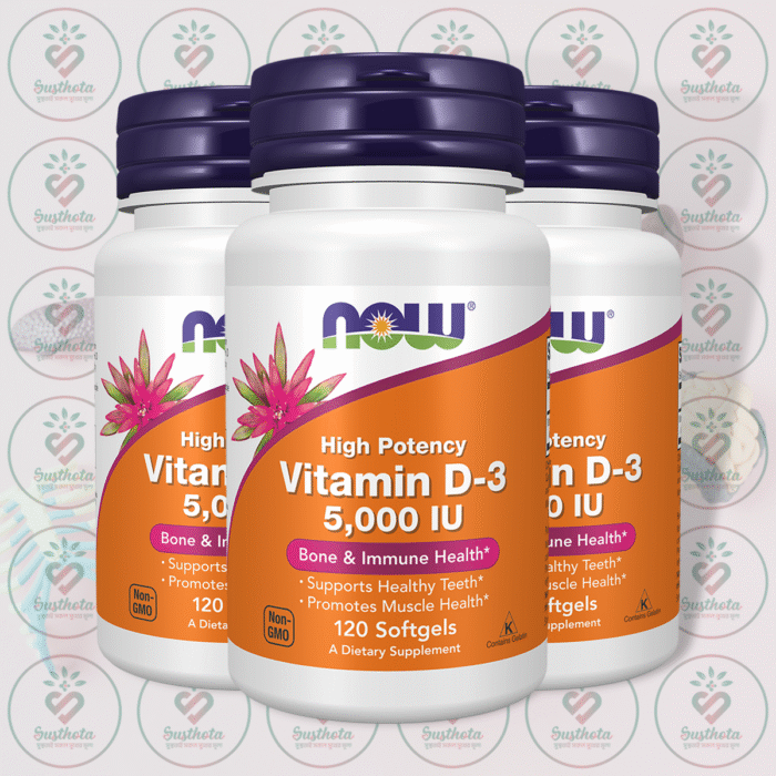 Now Vitamin D-3 – 5,000 Iu – 120 Softgels In Bangladesh Image 02
