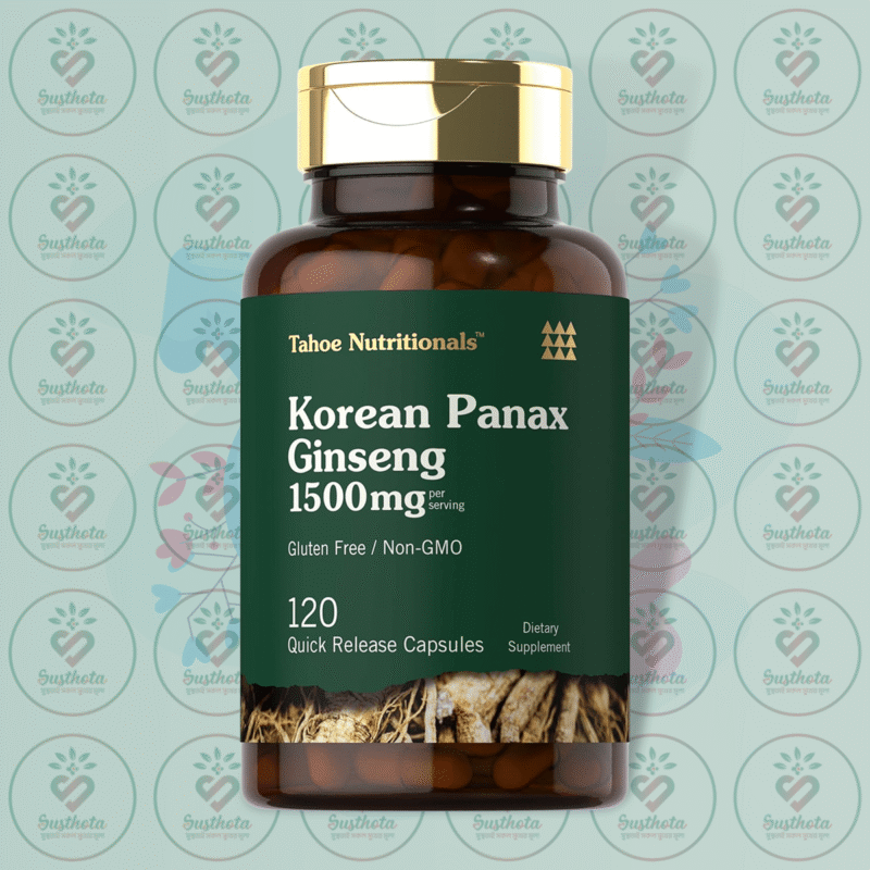 Tahoe Nutritionals Korean Panax Ginseng – 1500Mg – 120 Quick Release Capsules In Bangladesh Image 01