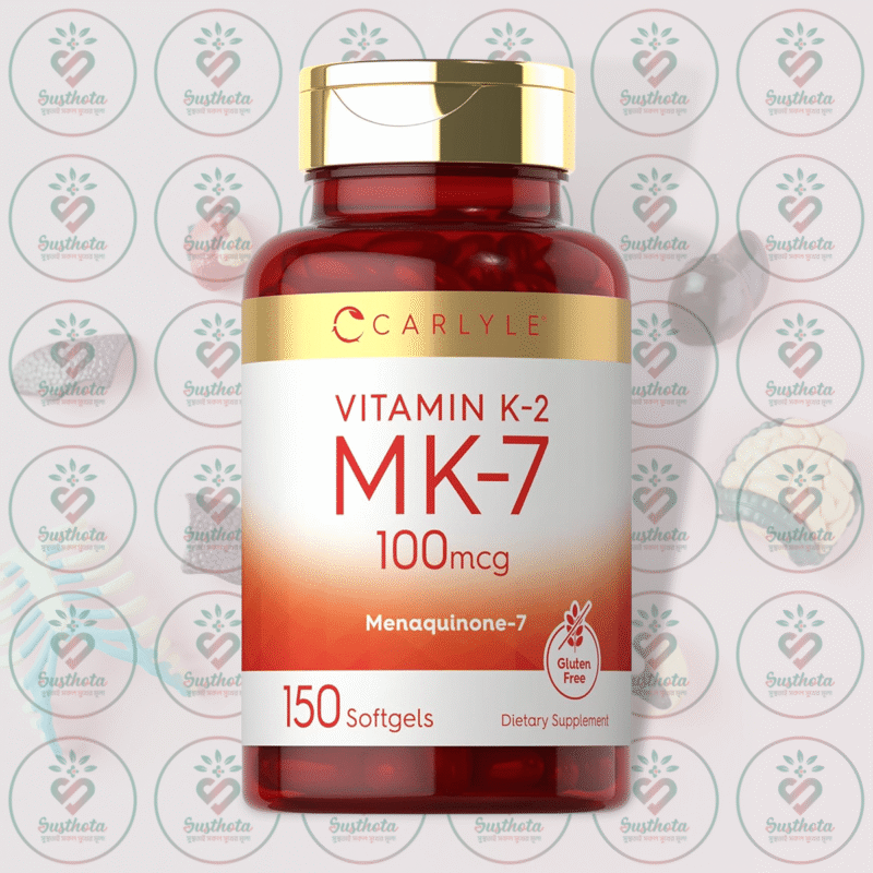 Carlyle Vitamin K-2 Mk-7 - 100 Mcg - 150 Softgels In Bangladesh Image 01