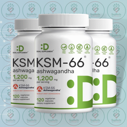 Deal Supplement KSM-66 Ashwagandha - 1200 mg - 120 Vegetarian Capsules in Bangladesh Image 02