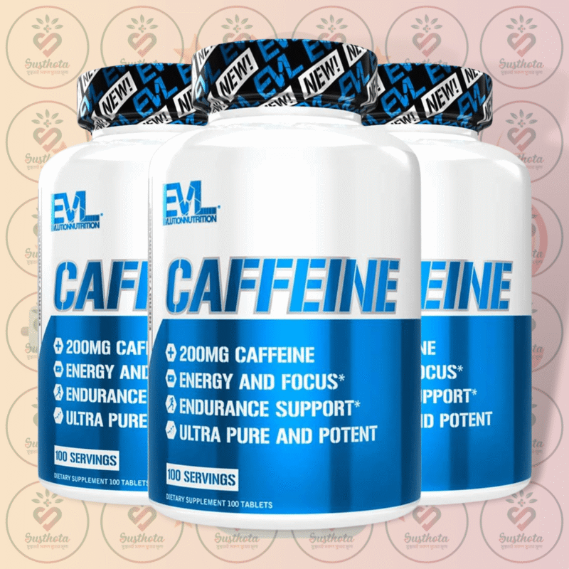 Evl Caffeine – 200 Mg – 100 Tablets In Bangladesh Image 02