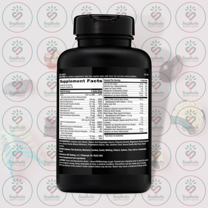 Gnc Mega Men Energy &Amp; Metabolism Multivitamin - 180 Caplets In Bangladesh Supplement Facts