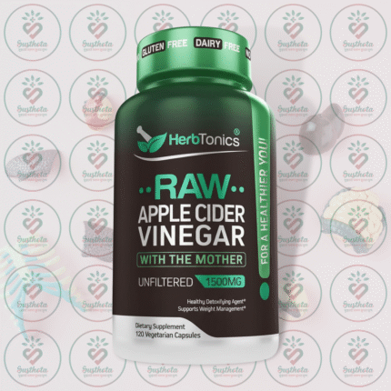 HerbTonics RAW Apple Cider Vinegar with the Mother - 1500mg - 120 Vegetarian Capsules in Bangladesh Image 01