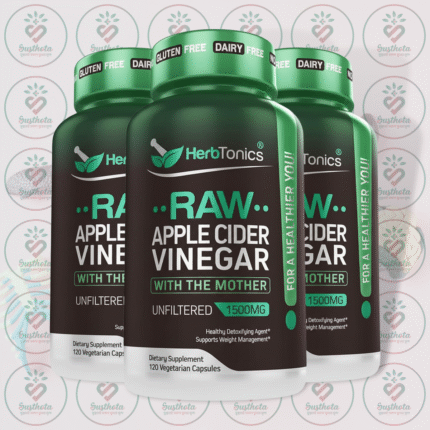 HerbTonics RAW Apple Cider Vinegar with the Mother - 1500mg - 120 Vegetarian Capsules in Bangladesh Image 02