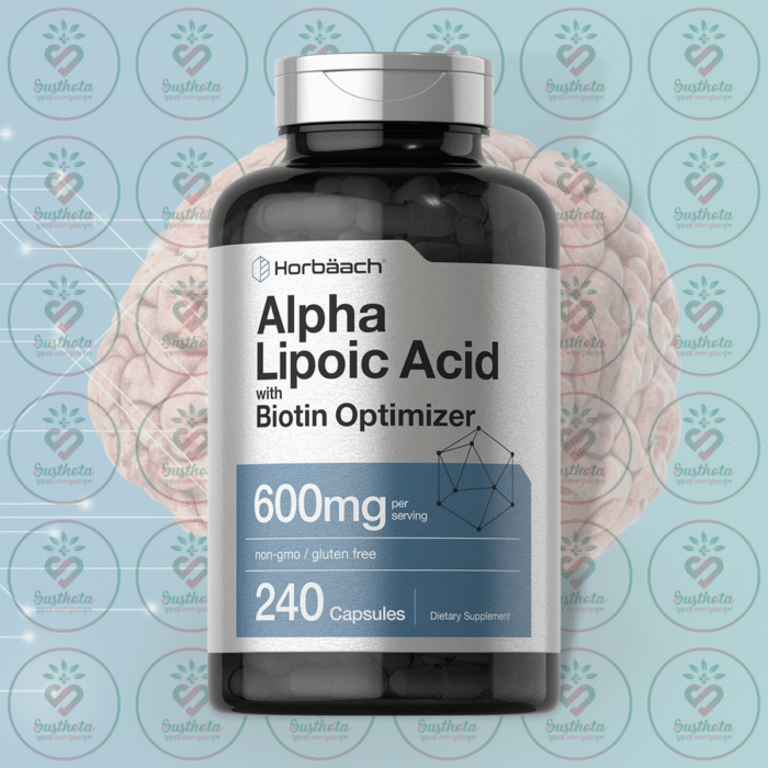 Horbäach Alpha Lipoic Acid With Biotin Optimizer – 600Mg – 240 Capsules In Bangladesh Image 01