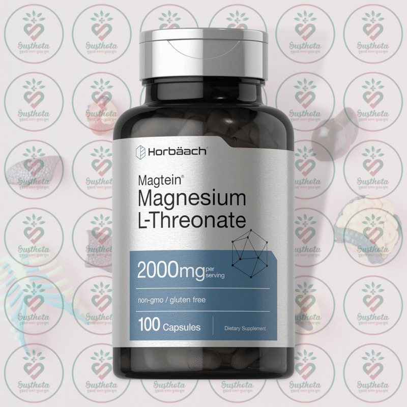 Horbäach Magtein Magnesium L-Threonate - 2000Mg - 100 Capsules In Bangladesh Image 01
