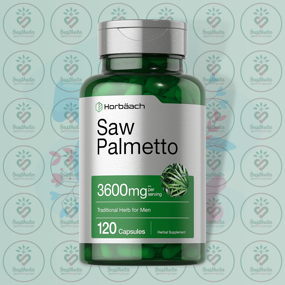 Horbäach Saw Palmetto – 3600Mg – 120 Capsules In Bangladesh Image 01 Horbäach Saw Palmetto – 3600Mg – 120 Capsules In Bangladesh Image 01