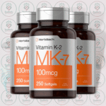 Horbäach Vitamin K-2 MK-7 – 100 mcg – 250 Softgels in Bangladesh Image 02