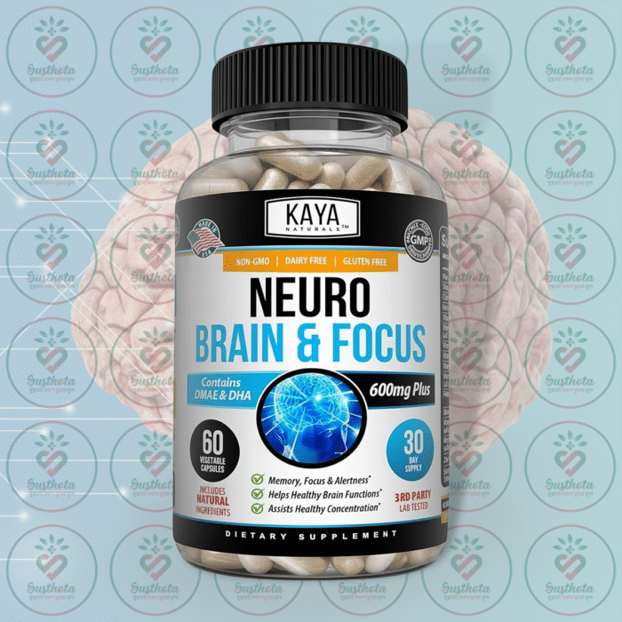 Kaya Neuro Brain &Amp;Amp; Focus – 600Mg Plus – 60 Vegetable Capsules In Bangladesh Image 01