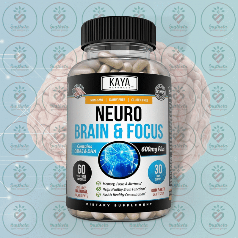 Kaya Neuro Brain &Amp; Focus – 600Mg Plus – 60 Vegetable Capsules In Bangladesh Image 01