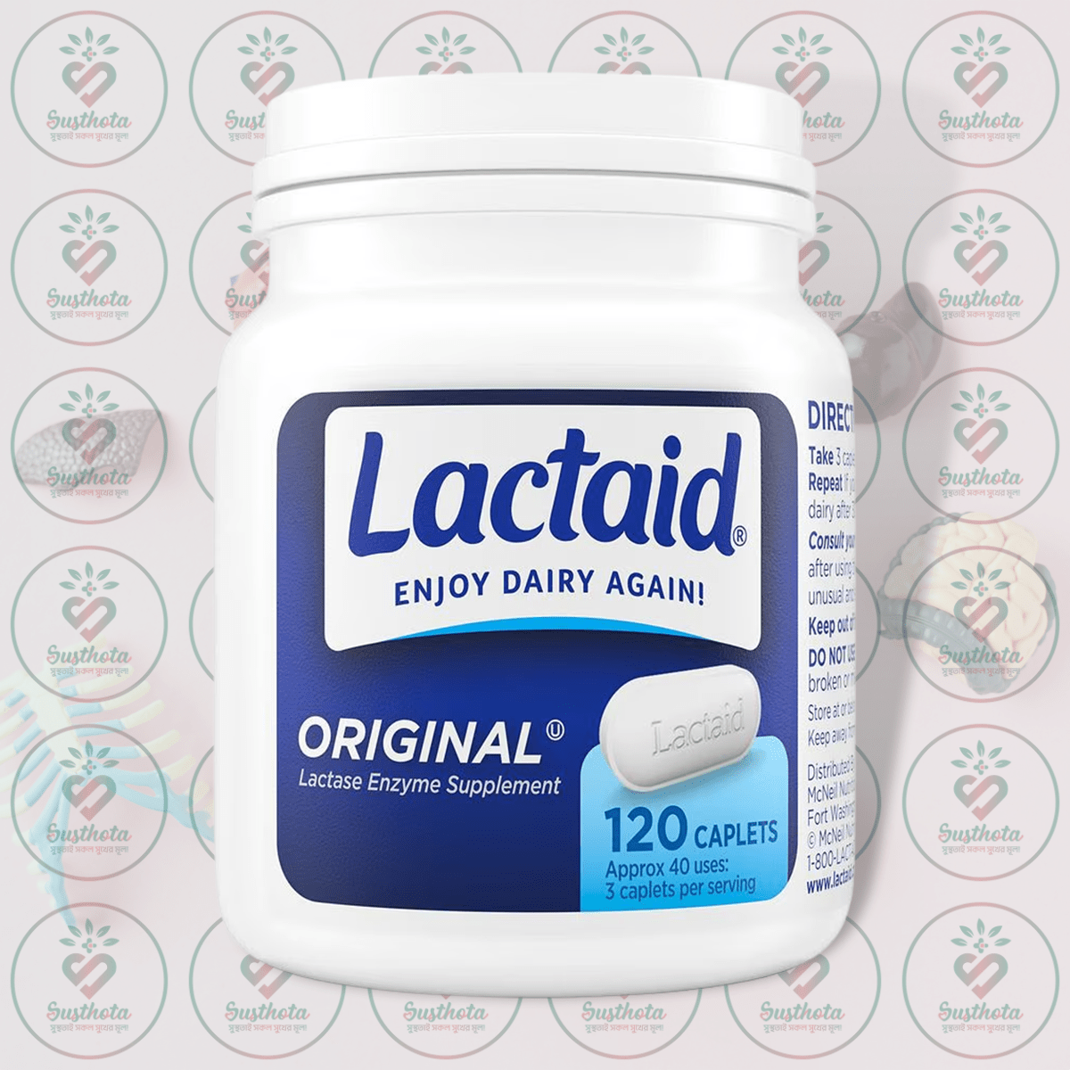Lactaid Original Lactase Enzyme Supplement - 9000 Fcc - 120 Caplets In Bangladesh Image 01 Lactaid Original Lactase Enzyme Supplement - 9000 Fcc - 120 Caplets In Bangladesh Image 01