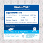 Lactaid Original Lactase Enzyme Supplement - 9000 FCC - 120 Caplets in Bangladesh Supplement Facts