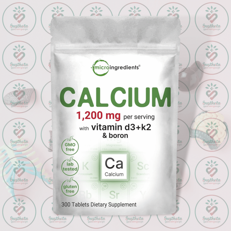 Micro Ingredients Calcium – 1200 Mg – 300 Tablets In Bangladesh Image 01