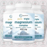 Micro Ingredients Triple Magnesium Complex – 400 mg – 300 Capsules in Bangladesh Image 02