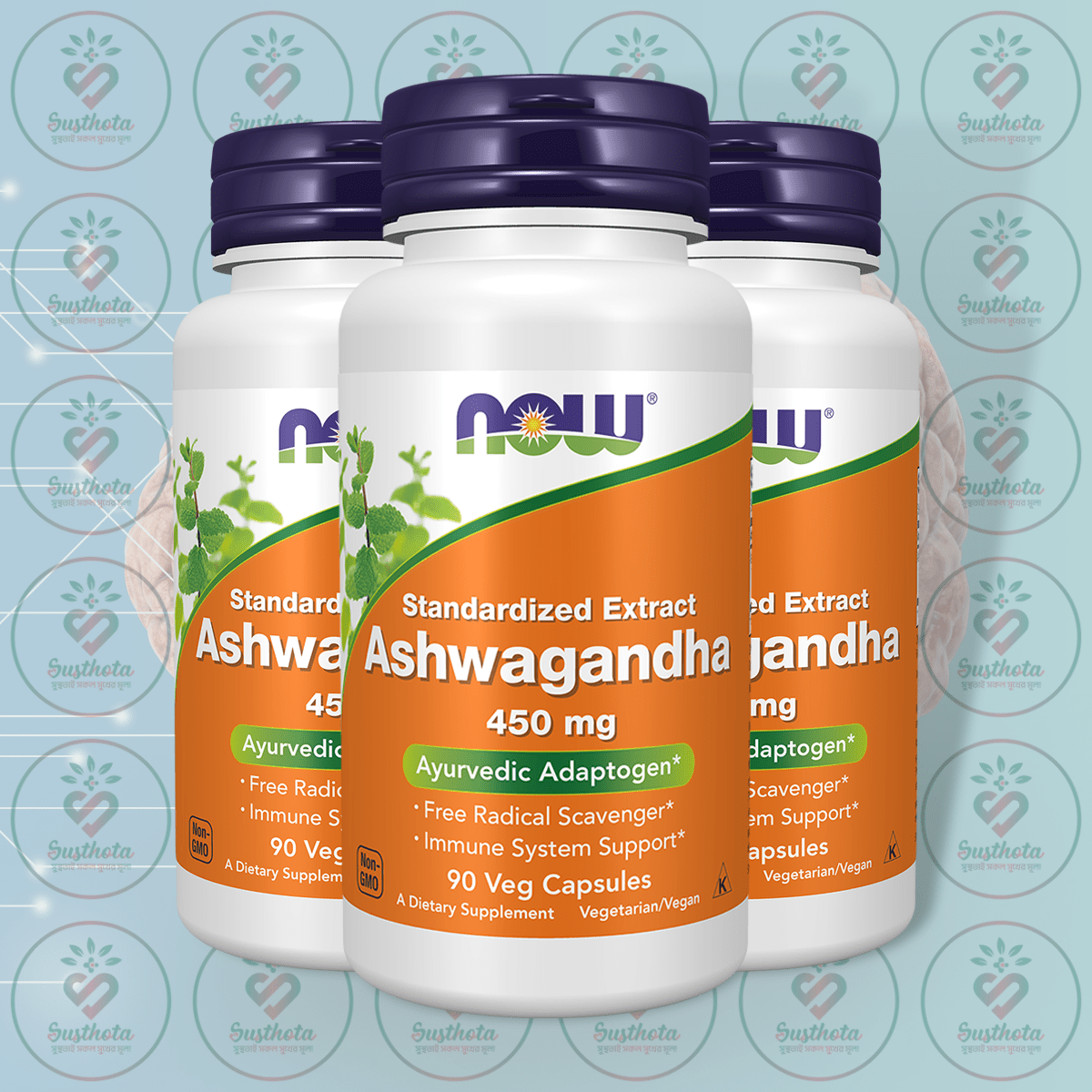 Now Ashwagandha – 450 Mg – 90 Veg Capsules In Bangladesh Image 02 Now Ashwagandha – 450 Mg – 90 Veg Capsules In Bangladesh Image 02