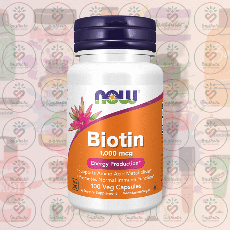 Now Biotin – 1000 Mcg – 100 Veg Capsules In Bangladesh Image 01