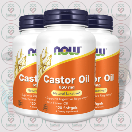 NOW Castor Oil – 650 mg – 120 Softgels in Bangladesh Image 02
