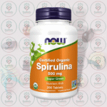 NOW Certified Organic Spirulina – 500 mg – 200 Tablets in Bangladesh Image 01