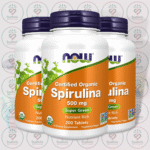 NOW Certified Organic Spirulina – 500 mg – 200 Tablets in Bangladesh Image 02