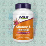 NOW Choline & Inositol – 250 mg Each – 100 Veg Capsules in Bangladesh Image 01