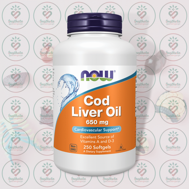 Home 134 Now Cod Liver Oil – 650 Mg – 250 Softgels In Bangladesh Image 01