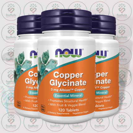 NOW Copper Glycinate – 3 mg – 120 Tablets in Bangladesh Image 02
