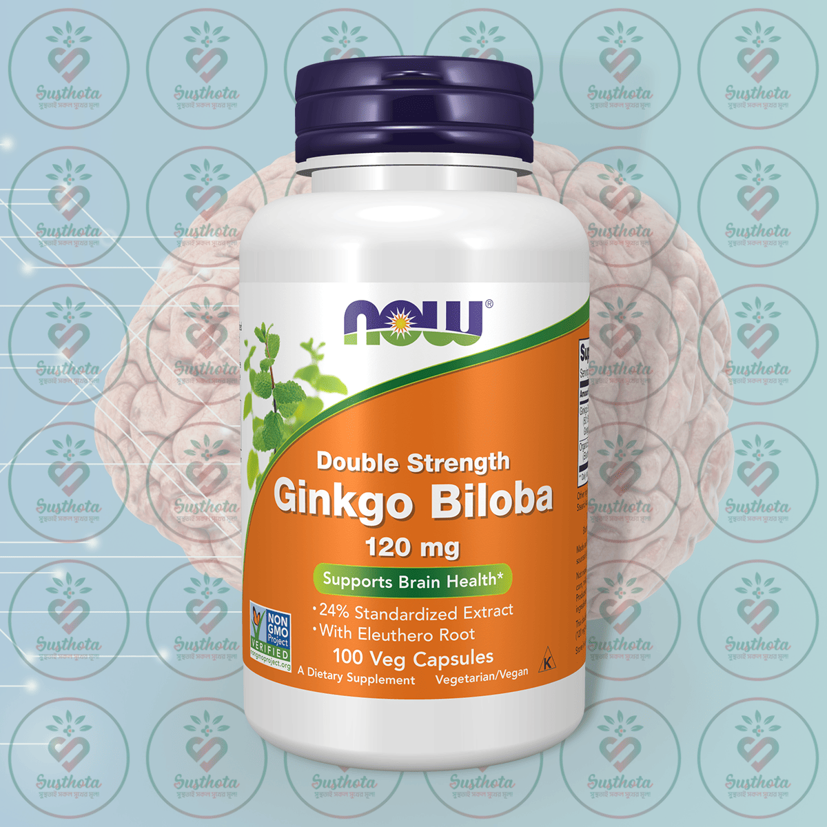 Now Double Strength Ginkgo Biloba – 120 Mg – 100 Veg Capsules In Bangladesh Image 01 Now Double Strength Ginkgo Biloba – 120 Mg – 100 Veg Capsules In Bangladesh Image 01