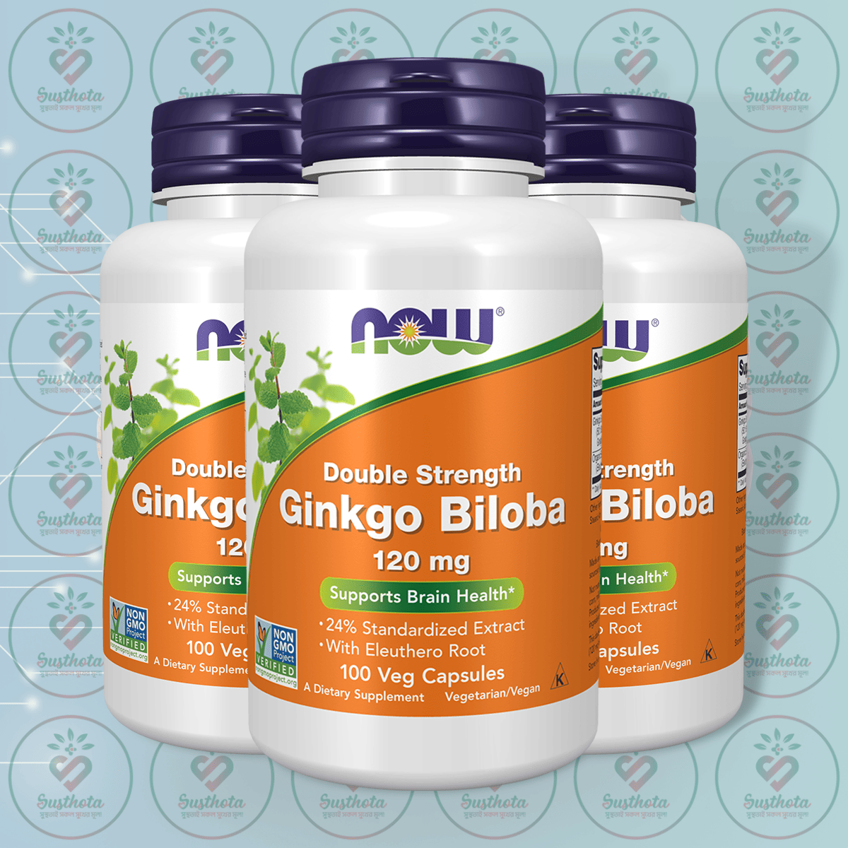 Now Double Strength Ginkgo Biloba – 120 Mg – 100 Veg Capsules In Bangladesh Image 02 Now Double Strength Ginkgo Biloba – 120 Mg – 100 Veg Capsules In Bangladesh Image 02