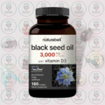 NatureBell Black Seed Oil – 3000 mg – 180 Softgels with Vitamin D3 in Bangladesh Image 01