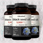 NatureBell Black Seed Oil – 3000 mg – 180 Softgels with Vitamin D3 in Bangladesh Image 02