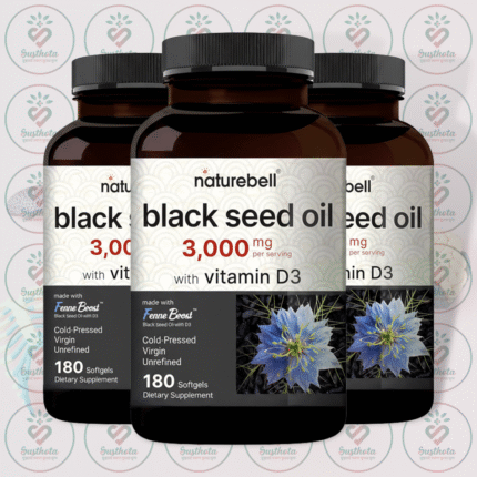NatureBell Black Seed Oil – 3000 mg – 180 Softgels with Vitamin D3 in Bangladesh Image 02