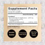 NatureBell Black Seed Oil – 3000 mg – 180 Softgels with Vitamin D3 in Bangladesh Supplement Facts