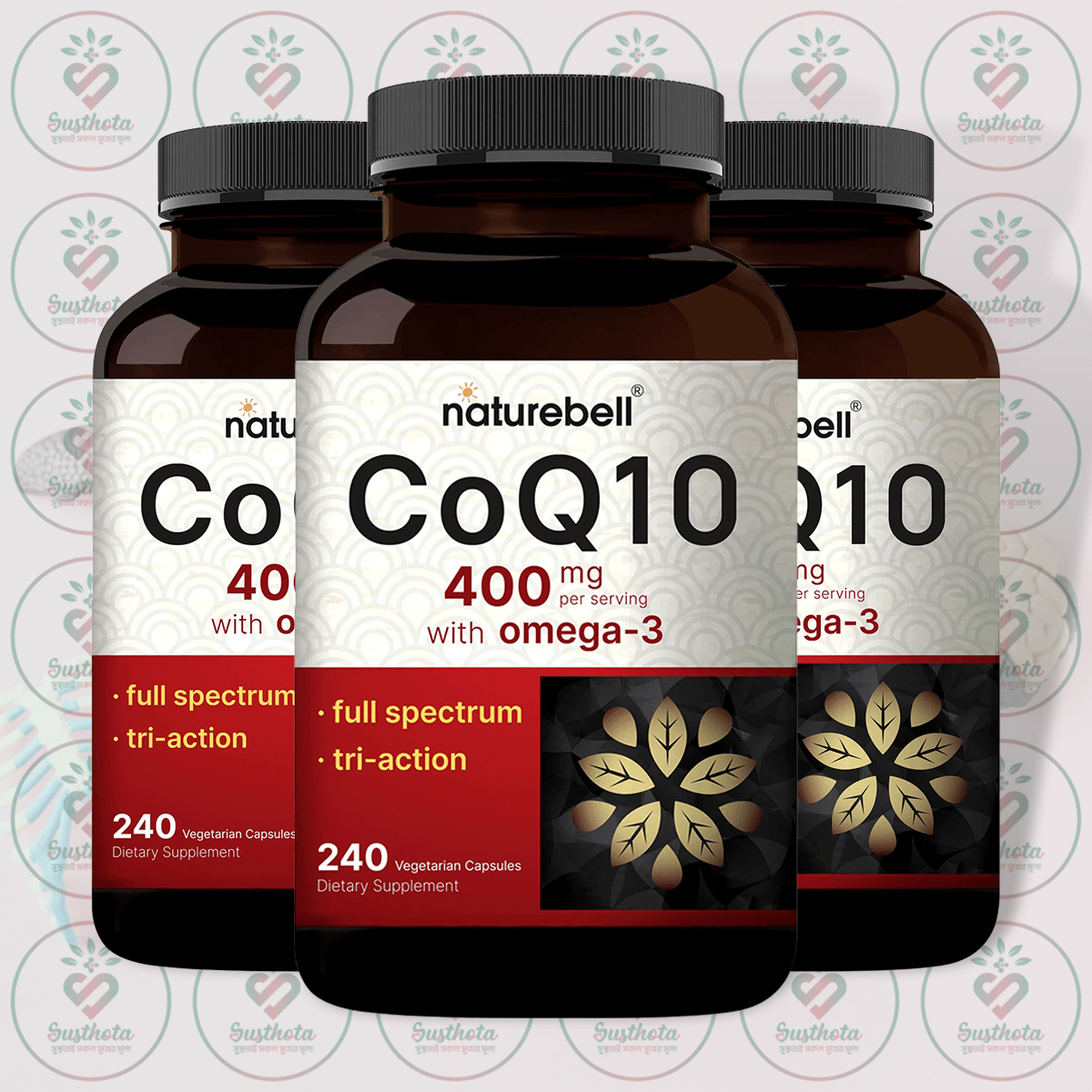 Naturebell Coq10 With Omega-3 - 400 Mg - 240 Vegetarian Capsules In Bangladesh Image 02 Naturebell Coq10 With Omega-3 - 400 Mg - 240 Vegetarian Capsules In Bangladesh Image 02