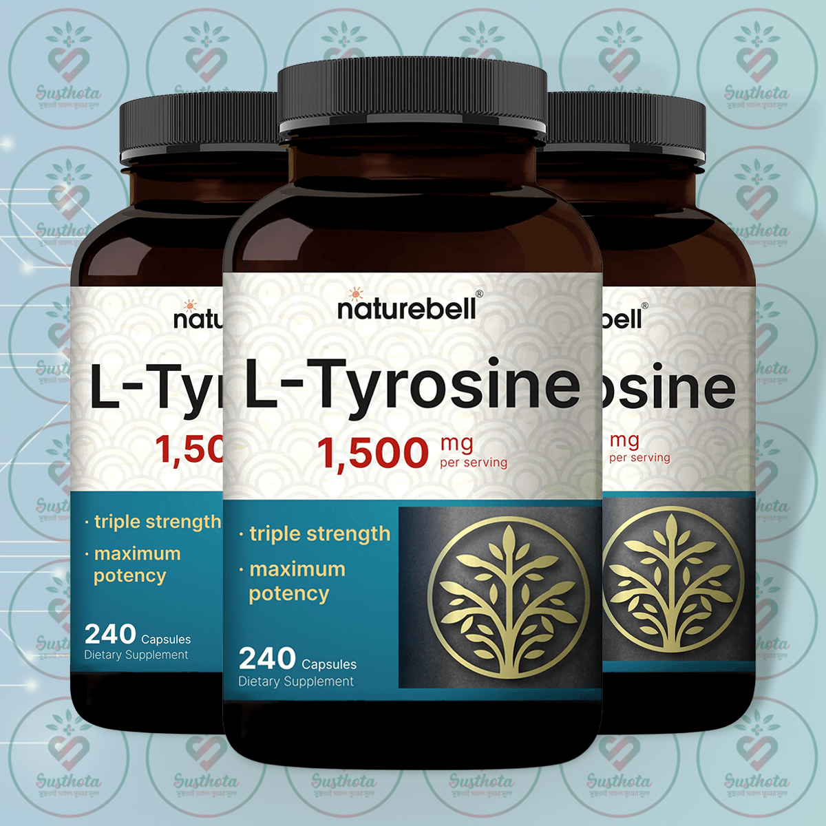 Naturebell L-Tyrosine – 1500 Mg – 240 Capsules In Bangladesh Image 02 Naturebell L-Tyrosine – 1500 Mg – 240 Capsules In Bangladesh Image 02
