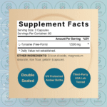 NatureBell L-Tyrosine – 1500 mg – 240 Capsules in Bangladesh Supplement Facts