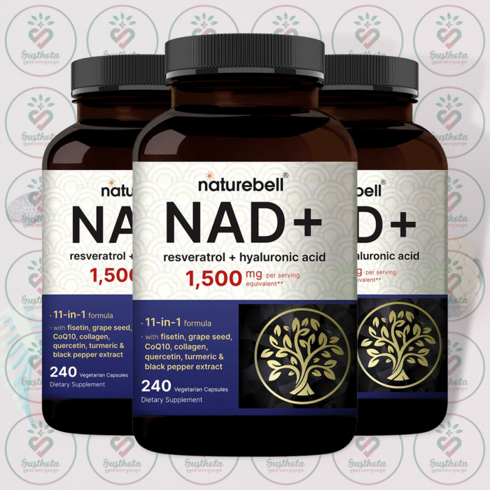 Naturebell Nad+ Resveratrol + Hyaluronic Acid - 1500 Mg - 240 Vegetarian Capsules In Bangladesh Image 02