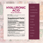 Nature's Bounty Hyaluronic Acid Plus Vitamin C – 120 Capsules in Bangladesh Supplement Facts
