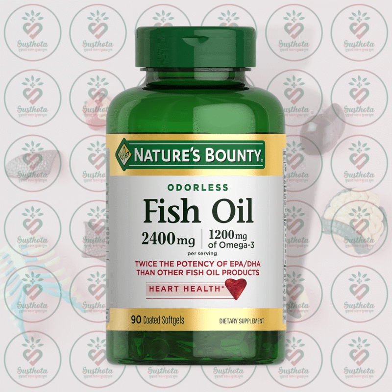 Nature'S Bounty Odorless Fish Oil - 2400Mg - 90 Coated Softgels In Bangladesh Image 01