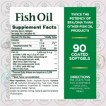 Nature's Bounty Odorless Fish Oil - 2400mg - 90 Coated Softgels in Bangladesh Supplement Facts