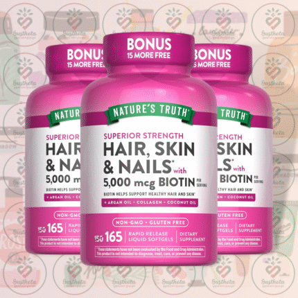 Nature's Truth Superior Strength Hair, Skin & Nails – 5000 mcg Biotin – 165 Rapid Release Liquid Softgels in Bangladesh Image 02